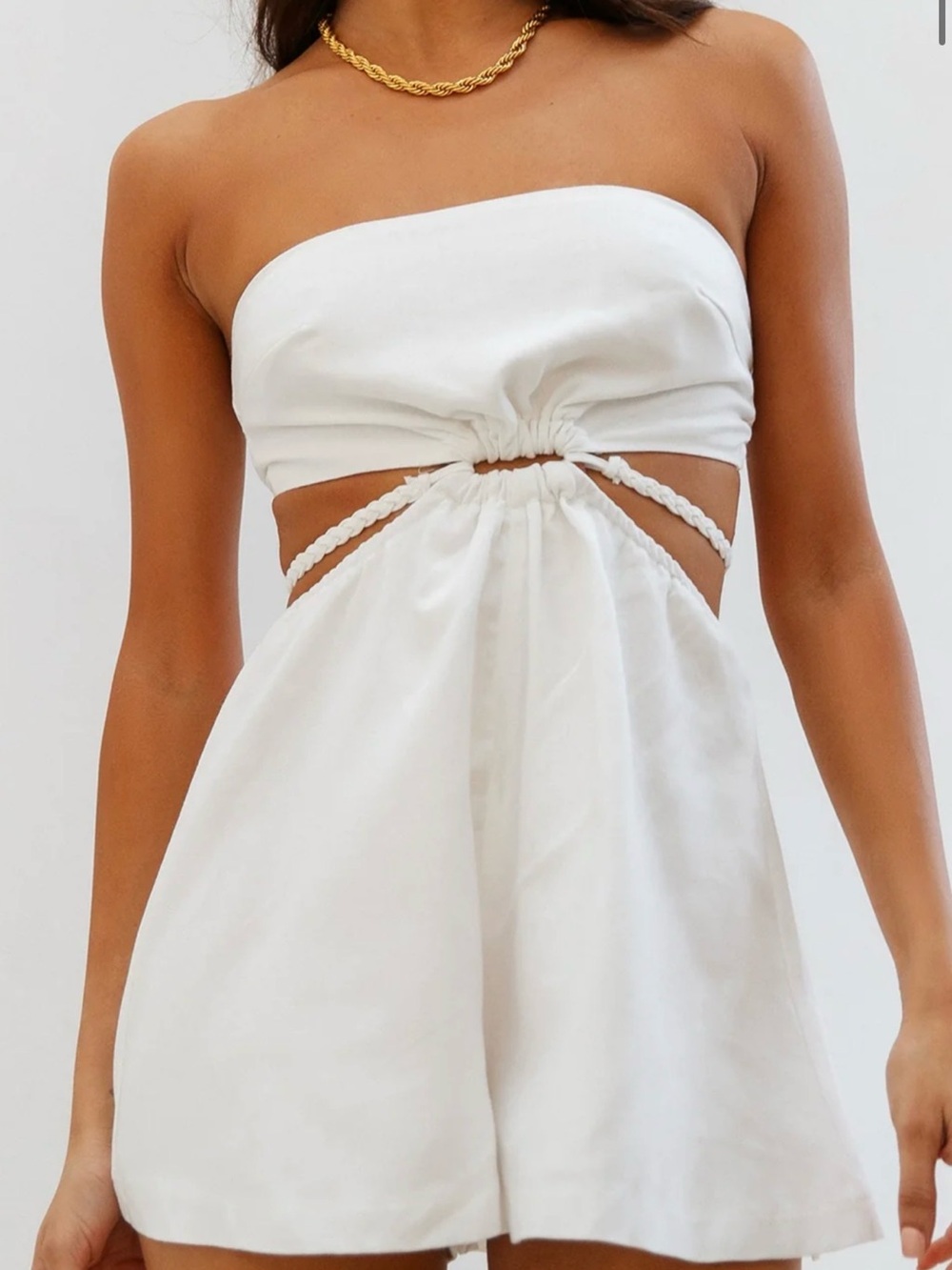 Hello Molly SKIP TO NOWHERE ROMPER WHITE